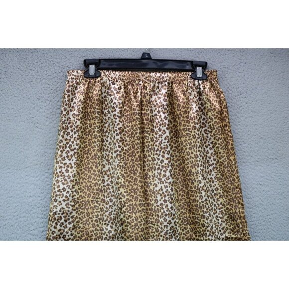 Kathryn Leopard Print Satin Pajama Set-Size Medium-Sleeveless - Picture 5 of 16